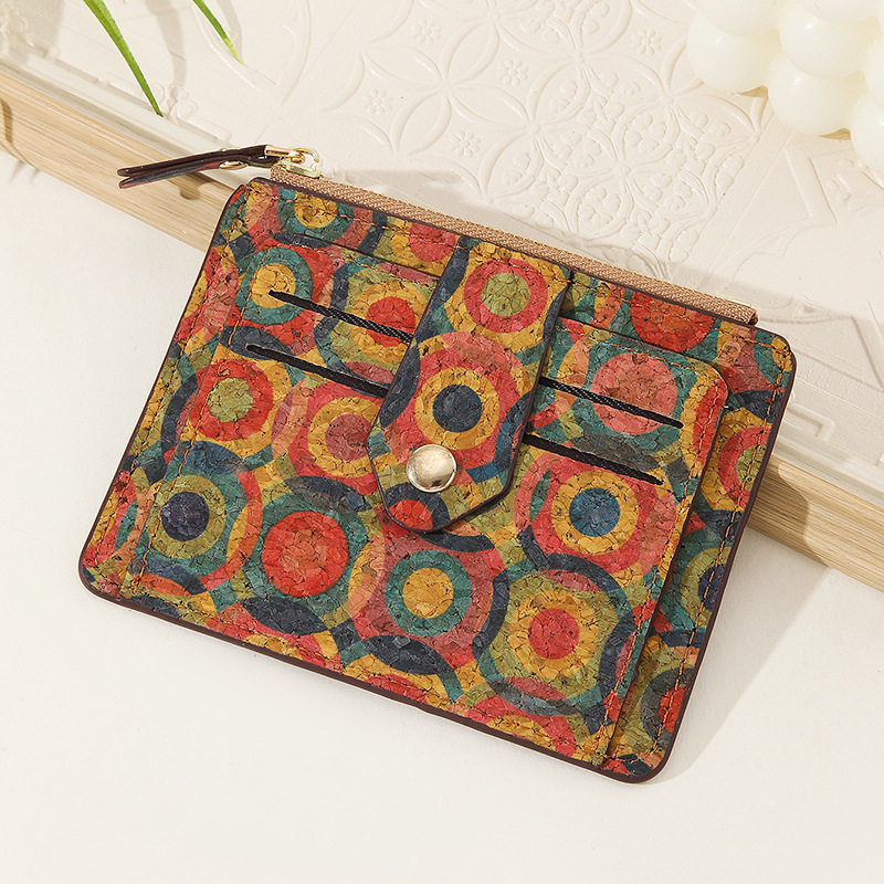 bags 50l Vintage Luxury Unisex Devil's Eye Cork Card Holder – Dainty Zipper Buckle Design, Fashion-Forward bags made from recycled materials Elegance bags 70 sale