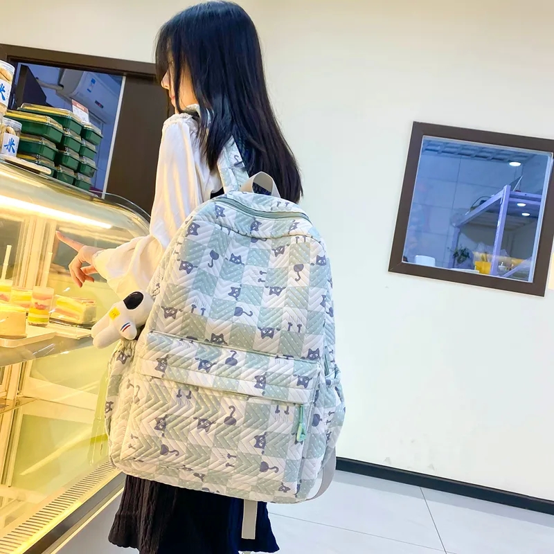 bags by monty Eco-Friendly Minimalist Plaid Backpack – Weatherproof, Multifunctional, Unique Design for bag-0-day crochet School & Daily Use bags in style 2024