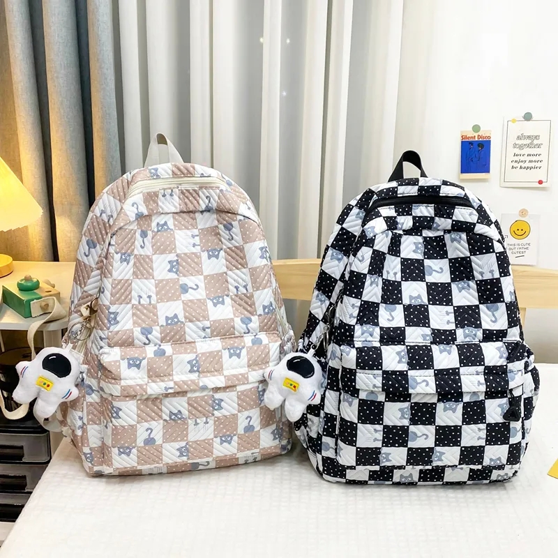 bags emoji Eco-Friendly Minimalist Plaid Backpack – 33 gallon trash bags Weatherproof, Multifunctional, Unique Design for School & Daily Use bags and bows
