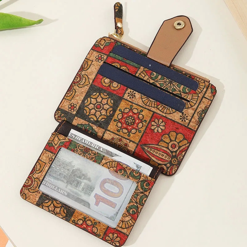 bags in french Vintage 60 lb concrete bags Luxury Unisex Devil's Eye Cork Card Holder – Dainty Zipper Buckle Design Fashion-Forward Elegance bags mart