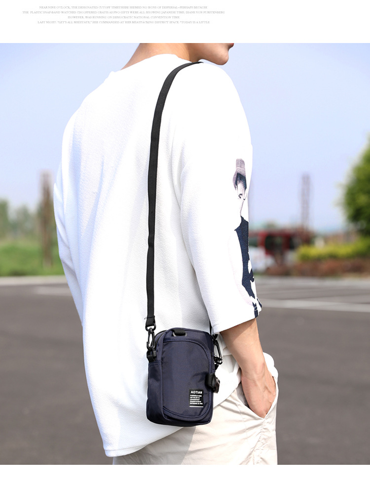 bags korean Minimalist Men's Solid Color Oxford Crossbody 600 yorkshire tea bags sainsbury's Bag – Casual One-of-a-Kind Zipper Design ziploc freezer bags
