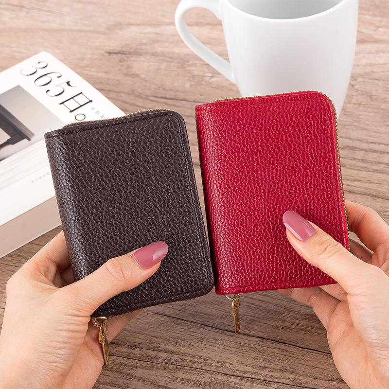 bags plastic Vintage High-End Celebrity Style Women's Solid Color bags for men PU Leather Zipper Card Holders – Wholesale Luxury Accessories bags for sand