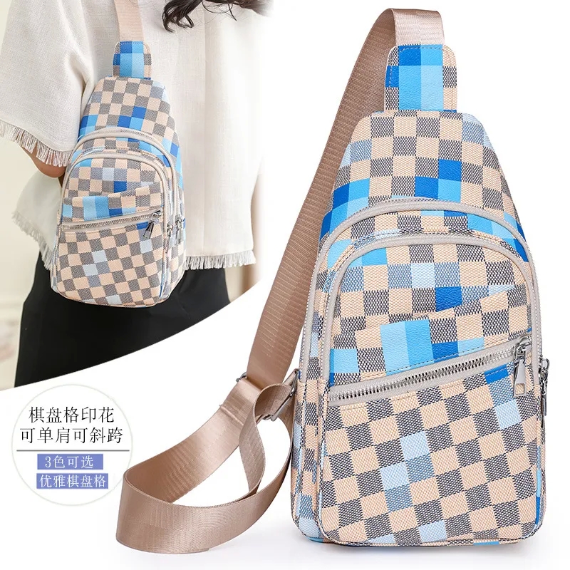 bags to keep food cold "Artisan-Crafted Elegant Women's Streetwear PU Leather Waist prene bags Bags – Ethically Sourced Grid Design" 6pm bags womens