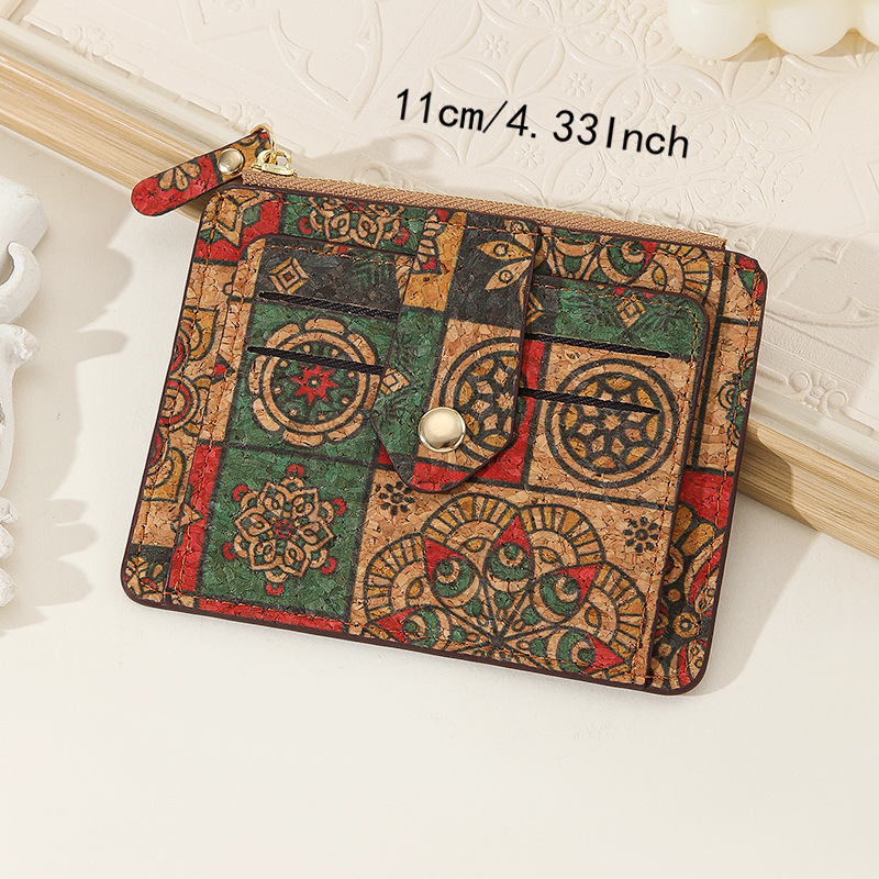 bags to ship clothes in Vintage Luxury Unisex Devil's Eye Cork Card Holder – Dainty Zipper roshan bags Buckle Design, Fashion-Forward Elegance bags like longchamp