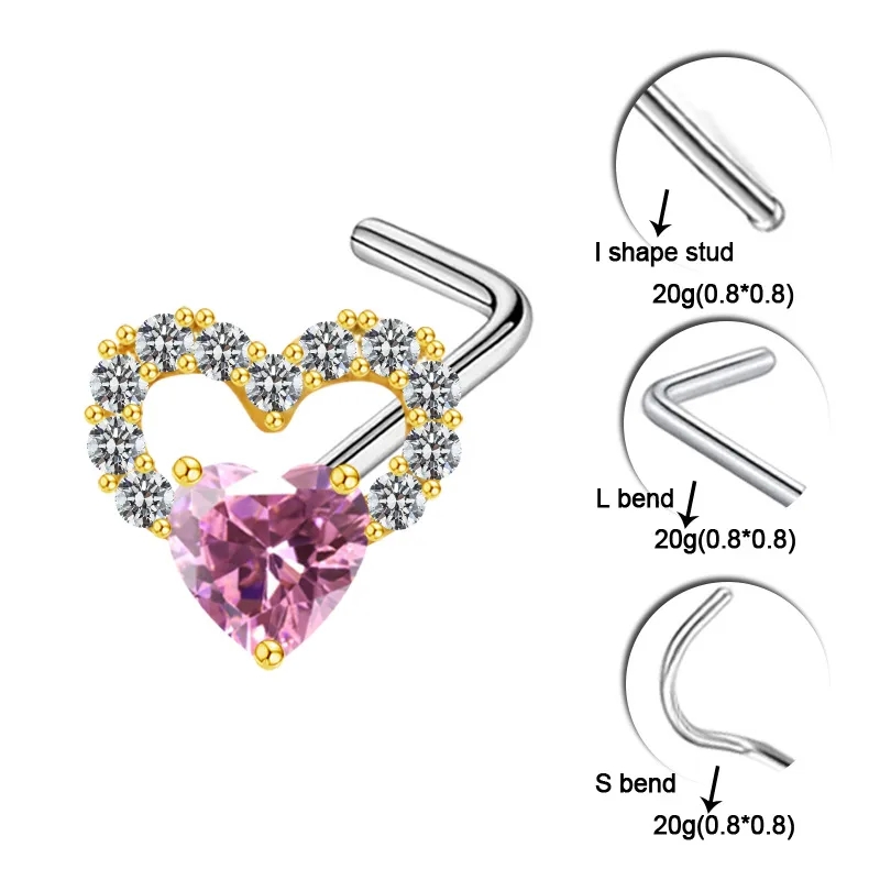 bailey's fine jewelry "Boho-Inspired Dainty Cross Heart Butterfly Nose Studs – Tarnish-Resistant fine jewelry sales associate Modern & Unique Gold-Plated Design" jacoje fine jewelry