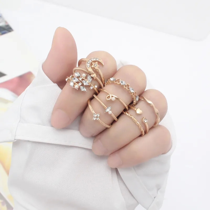 best fashion jewelry "Limited Edition 3 jewelry Feminine Retro Moon Rhinestone Rings – Safe Festive & Stylish Wholesale Jewelry" quality fashion jewelry brands