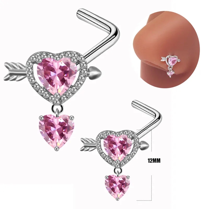 best fine jewelry brands Boho Skin-Friendly Stainless Steel Heart Inlay Belly Ring & Nose Stud fine jewelry bracelets Masculine & Eye-Catching Gold/Silver Plated Jewelry fine jewellery york