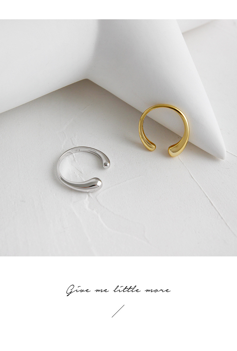 best high end jewelry brands Wholesale Korean S925 Sterling Silver Water Drop Ring - Glossy, classic high end jewelry Matte, Grunge Styles Available high end jewelry for sale