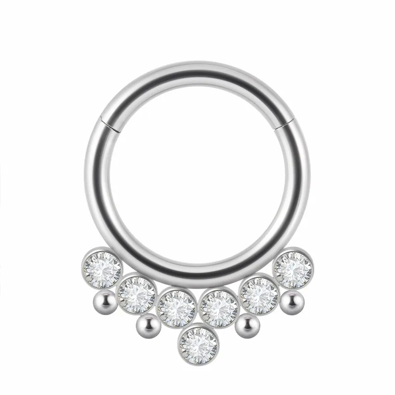 black friday fine jewelry sale Vintage Minimalist 304 Stainless Steel Rhinestone Nose Rings & Studs - Retro fine jewelry auctions Hip-Hop Multifunctional Zircon Jewelry fine jewelry pearl necklace