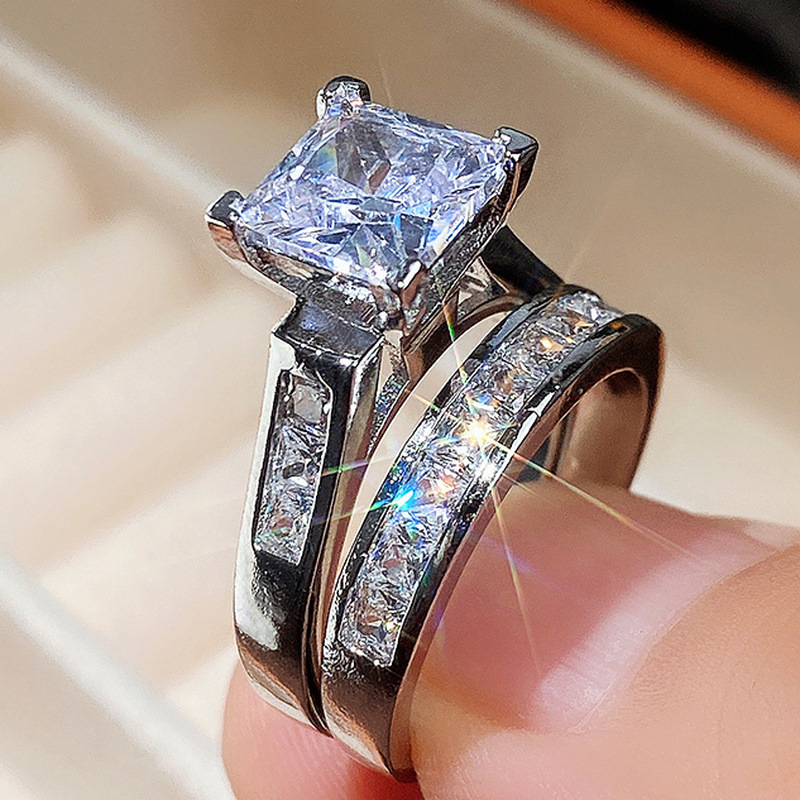 brilliance fine jewelry 10kt gold Exclusive 2025 fine jewelry trends Bohemian Square Copper Inlay Zircon Rings – Ethically Made, Premium Quality, Custom Modern Jewelry xandrea fine jewelry