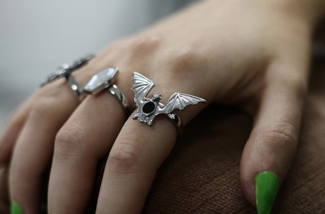 christian dior men's jewelry Customizable Multifunctional Bat Flying Alloy Men's Ring - men's jewelry accessories Personalized Everyday Halloween Jewelry men's jewelry pinterest