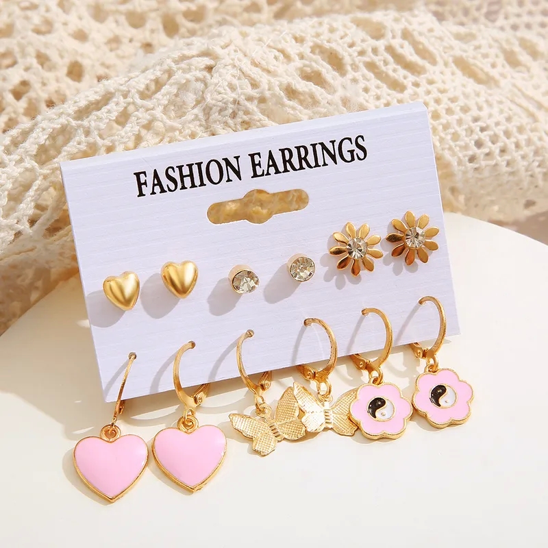 costume jewelry 101 "Discounted Minimalist Masculine Heart upscale fashion jewelry & Butterfly Rhinestone Alloy Earrings – Wholesale Fashion" fashion quirky jewellery