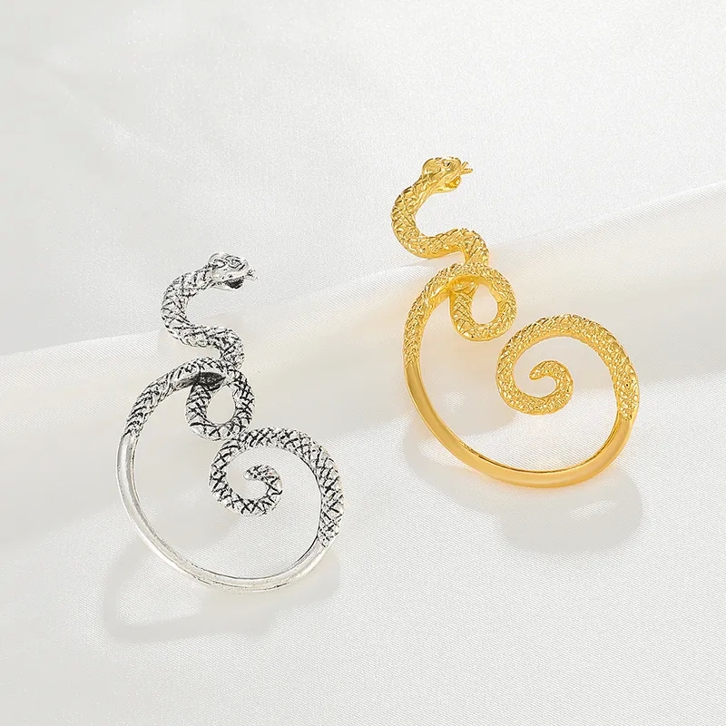 costume jewelry for plus size "Lightweight Skin-Friendly Snake Alloy Plating Ear Clips – 2023 fashion jewelry trends Unique Streetwear Classic" turquoise fashion jewelry