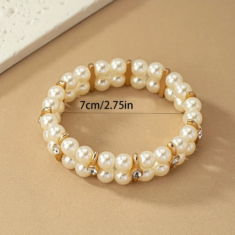 dana's fine jewelry "Recycled Ethnic Party Bracelet – Premium Geometric Acrylic ep fine jewelry Pearl & Rhinestone Inlay Exclusive Offer" gary michaels fine jewelry