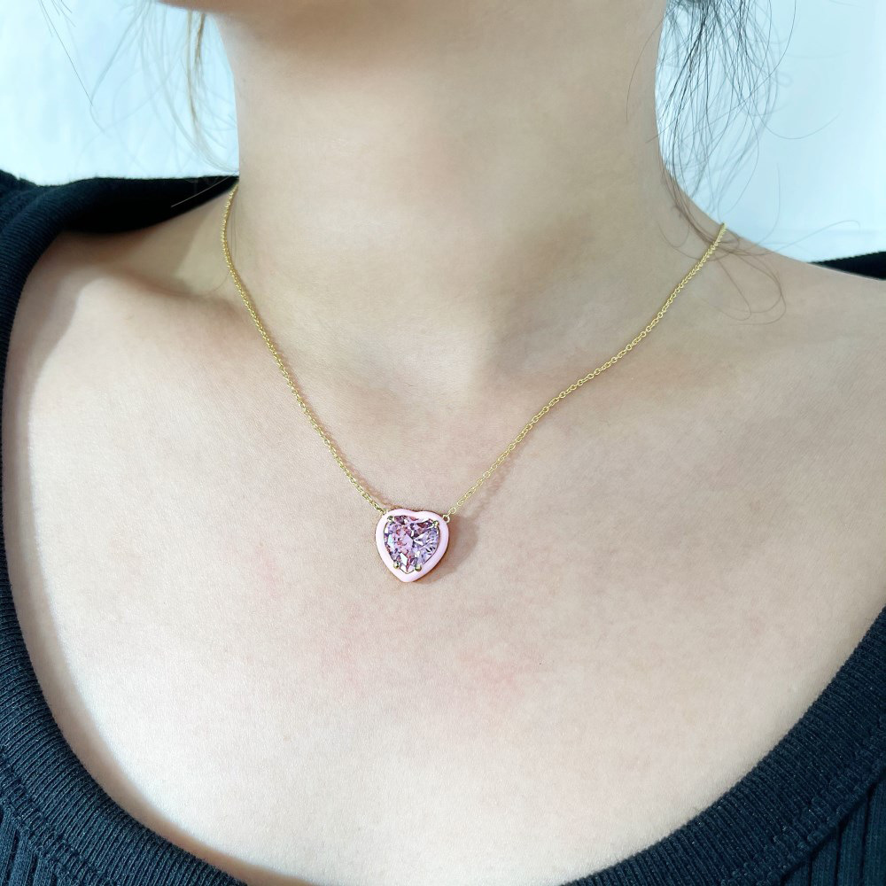 definition of high end jewelry Exclusive Limited Edition high quality body jewelry australia 925 Sterling Silver Rhinestone Heart Pendant Necklace – Scratch-Resistant Feminine Classic Design buy high-end jewelry online