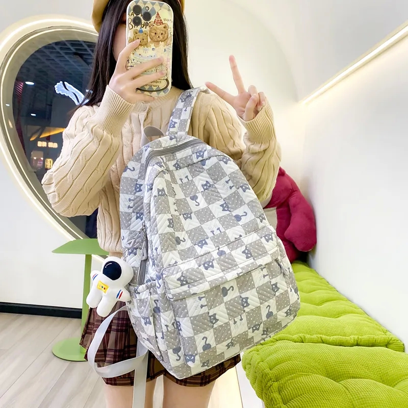 earth rated poop bags Eco-Friendly Minimalist Plaid Backpack – Weatherproof, Multifunctional, Unique Design for bags n bulk School & Daily Use bags 3 set