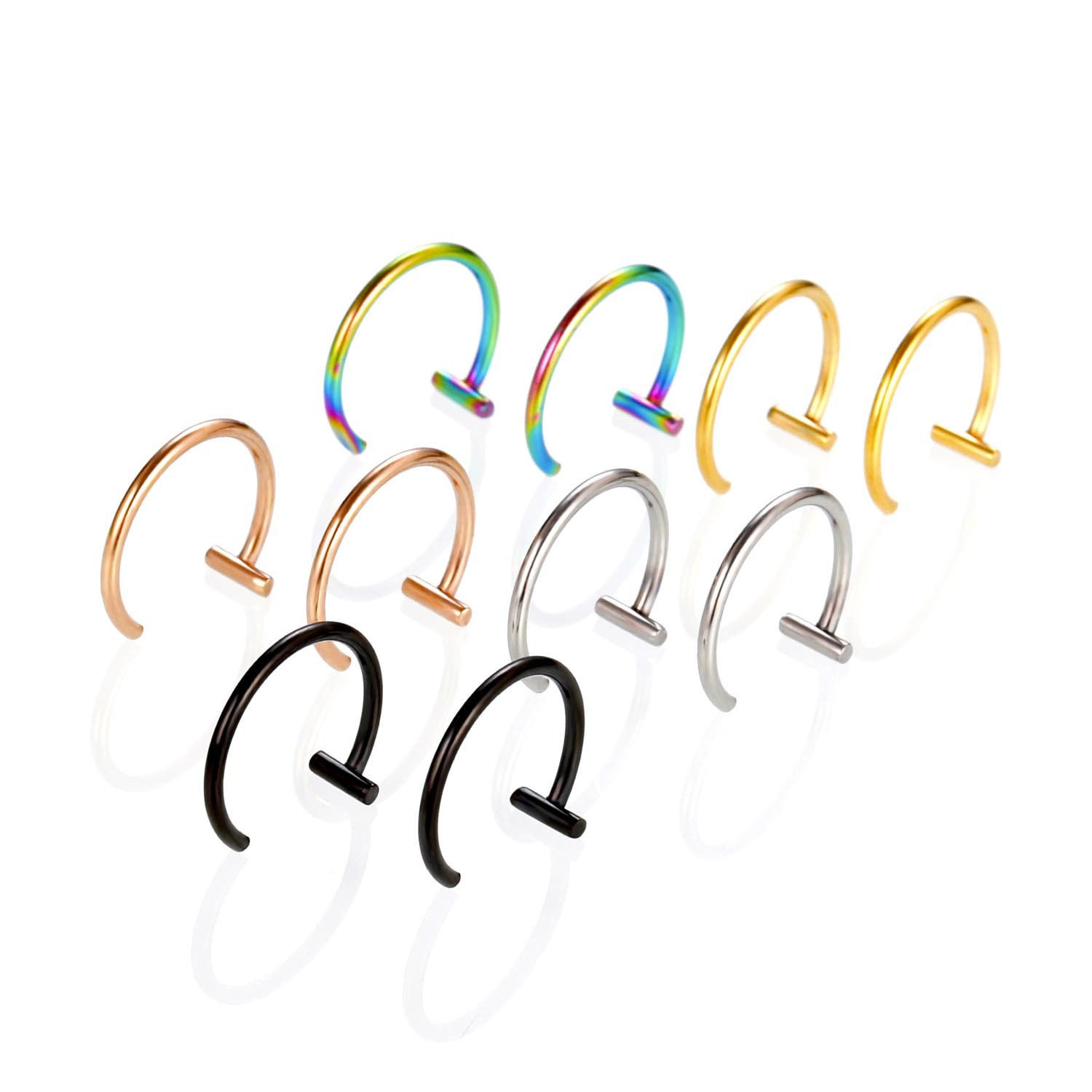 embark fine jewelry Luxury Artisan C-Shape Stainless Steel Plated Lip Ring – Exclusively Crafted Sleek is fine jewelry real Design fine jewelry knuckle ring