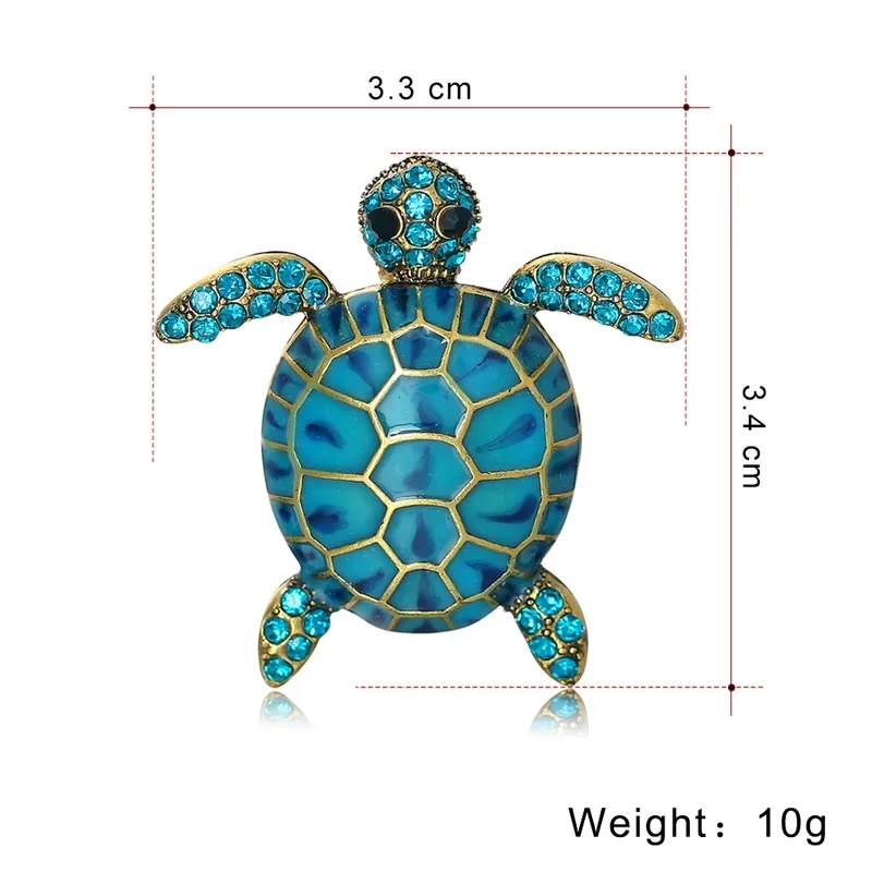 fashion accessories 2010 Vintage Sleek Tortoise Alloy Rhinestone barbie fashion accessories Brooch – Polished Unisex Fashion Pin with Inlay Design korean fashion accessories