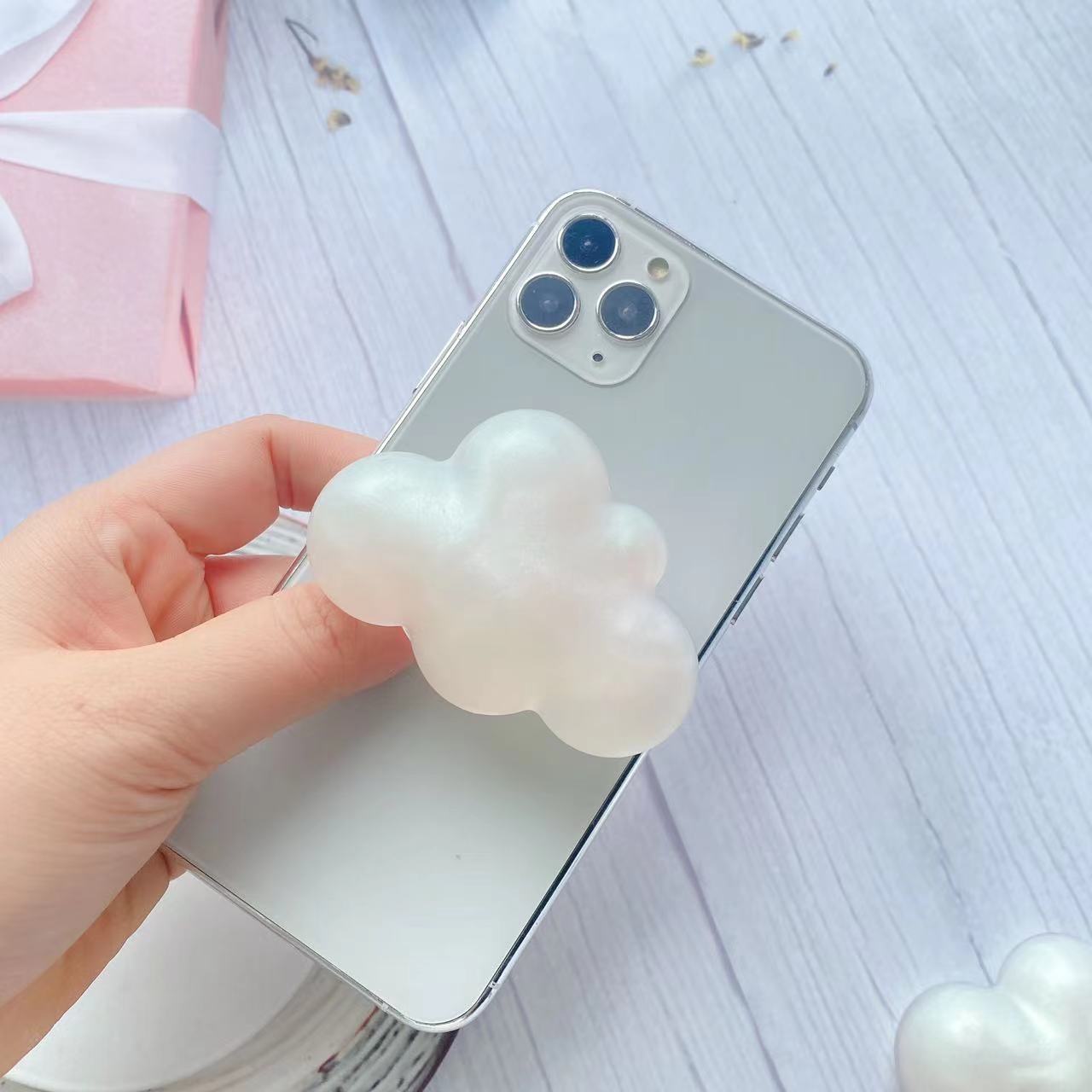 fashion accessories in region 8 Elegant Korean Cloud Airbag Phone Stand - Timeless Solid Color Cushion Frame, Delicate fashion accessories 90s & Bold Desktop Support fashion accessories ltd