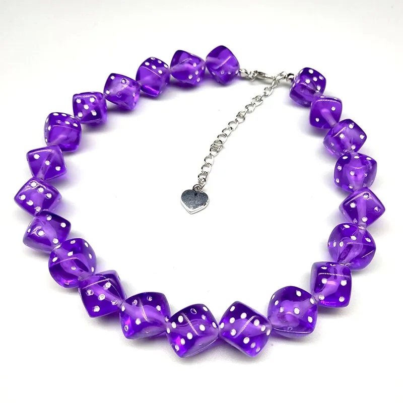fashion jewelry australia "Luxury Heritage Dice prada fashion jewelry Acrylic Beaded Necklace – Shiny Unisex Limited Edition High-End Jewelry" costume jewelry 80s
