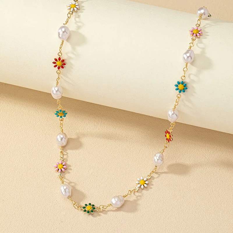 fashion jewelry for women "Handmade Eco-Friendly Retro French Pearl Daisy Statement Necklace – High-Fashion Alloy Plating Women's is louis vuitton fashion jewelry worth it Jewelry" amazon fashion jewelry necklaces