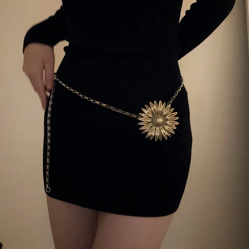 fashion jewelry indonesia "Affordable Custom Dainty Gold-Plated Chrysanthemum Waist Chain – Polished Vintage Everyday nice fashion jewelry Jewelry" yellow fashion jewelry set