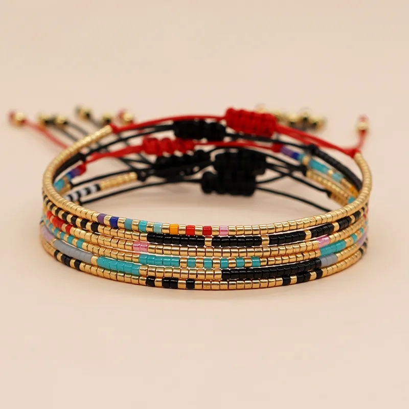Limited Edition Retro Multicolor Seed Bead Bracelets – Lightweight, Chic, Glam, Affordable Gift
