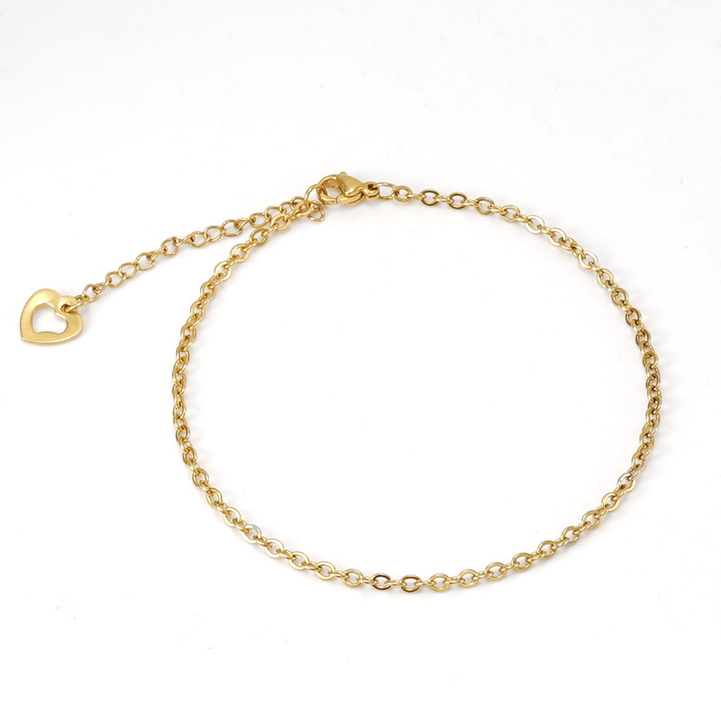 fashion jewelry vs Handmade Boho Minimalist 18K Gold Plated 304 Stainless Steel christian dior fashion jewelry Heart Anklet – Trendy Casual Jewelry iris fashion jewelry