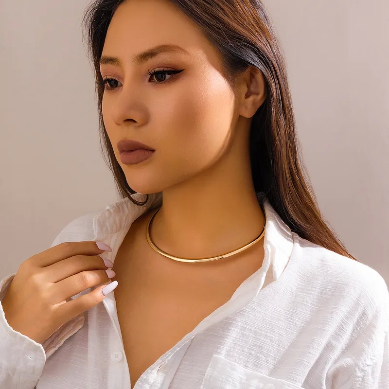 fashion jewelry zegarek Handcrafted Dainty kushal fashion jewelry Punk Iron Choker - Fashion-Forward Solid Color Statement Necklace fashion jewelry florence