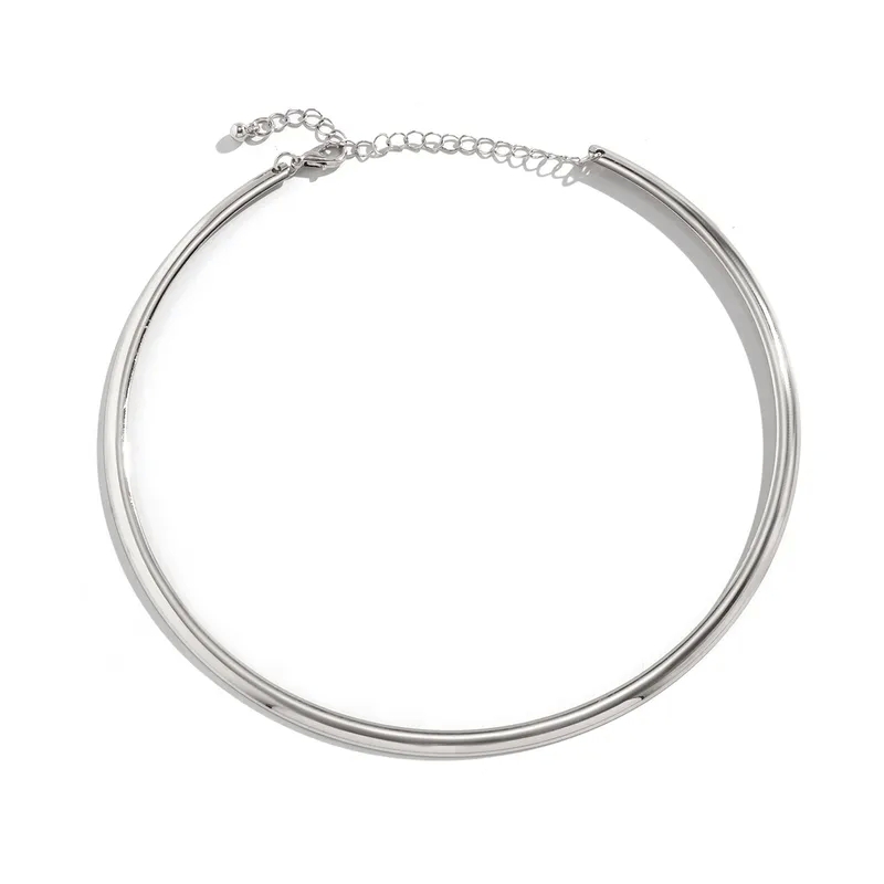 fashion zirconia jewelry Handcrafted Dainty Punk good fashion jewelry Iron Choker - Fashion-Forward Solid Color Statement Necklace fashion jewelry uk