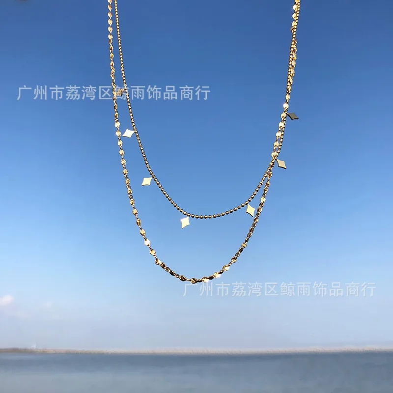 fine jewelry auctions "Affordable Modern Bohemian 304 Stainless Steel 18K Gold Plated Rhombus Necklace – Ethically Sourced qvc fine jewelry Gift" fine jewelry auctions online
