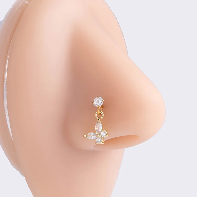 fine jewelry dropshipping suppliers "Limited Edition giganti & giganti fine jewelry 316L Stainless Steel Nose Rings – Heart Flower & Butterfly Designs with Zircon Inlay Glam & Refined Style" leroi fine jewelry