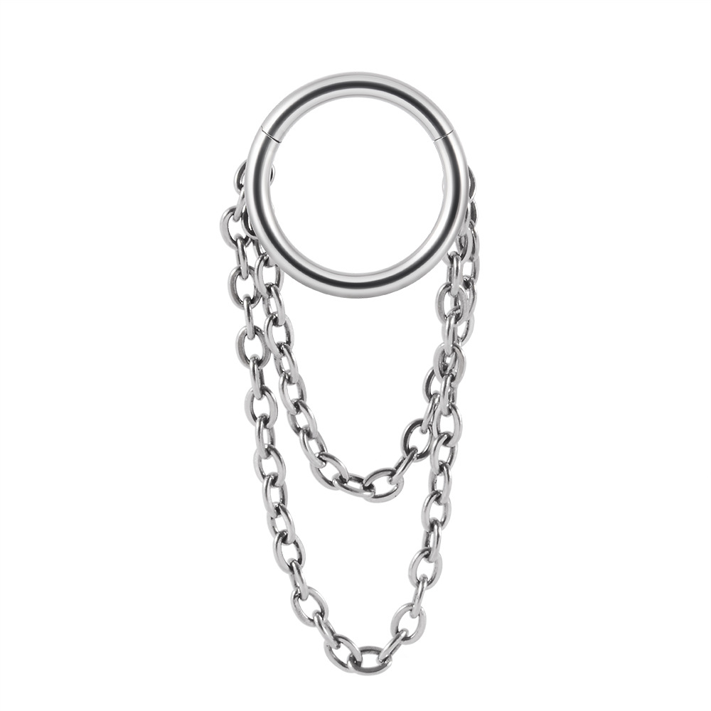 fine jewelry earring sets Vintage Minimalist 304 Stainless Steel Rhinestone Nose Rings fine jewelry piercing near me & Studs - Retro Hip-Hop Multifunctional Zircon Jewelry fine jewelry 3d printer