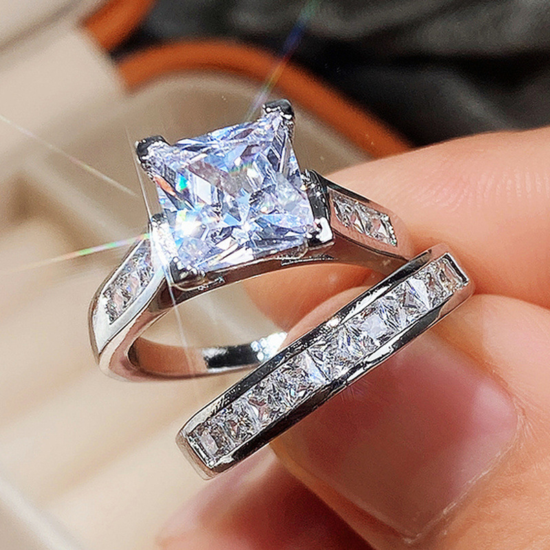 fine jewelry engagement rings Exclusive Bohemian jim bartlett fine jewelry Square Copper Inlay Zircon Rings – Ethically Made, Premium Quality, Custom Modern Jewelry fine jewelry layered necklace