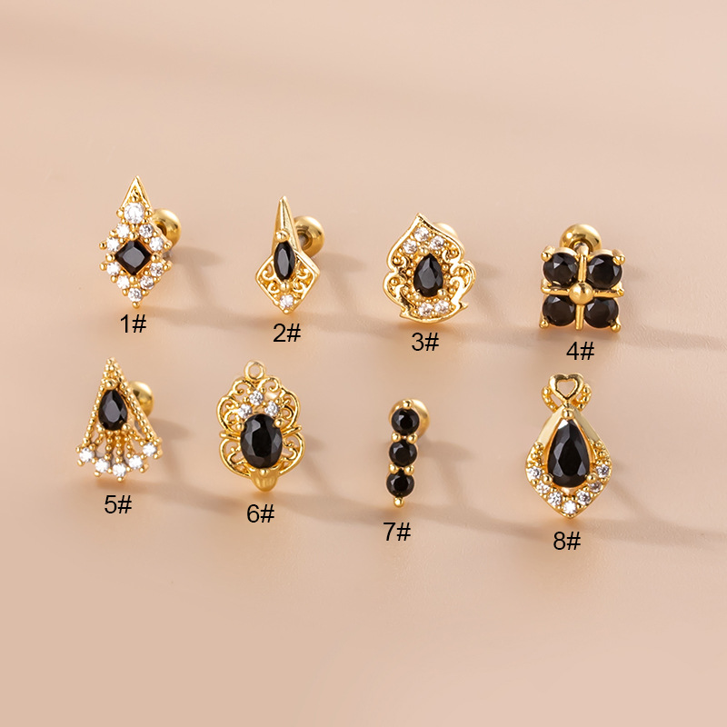 fine jewelry hallmarks Artisanal Shiny 316L Stainless Steel Ear Cartilage Rings & Studs with Zircon naifeh fine jewelry Inlay, Custom-Fit for Formal Elegance gemma watts fine jewelry
