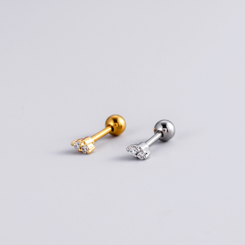 fine jewelry halloween Luxury Bespoke Heart-Shaped Ear Cartilage Rings & Studs – 316L fine jewelry for girls Stainless Steel, Copper Plating, Zircon Inlay, Delicate Design montelongo's fine jewelry