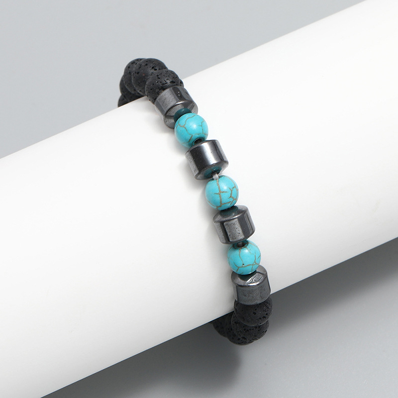 fine jewelry investment pieces Wholesale Antique-Style Colorful Turquoise Volcanic Rock Beaded Bracelets - Scratch-Resistant, No cecil's fine jewelry Inlay, Bulk Pack guven fine jewelry