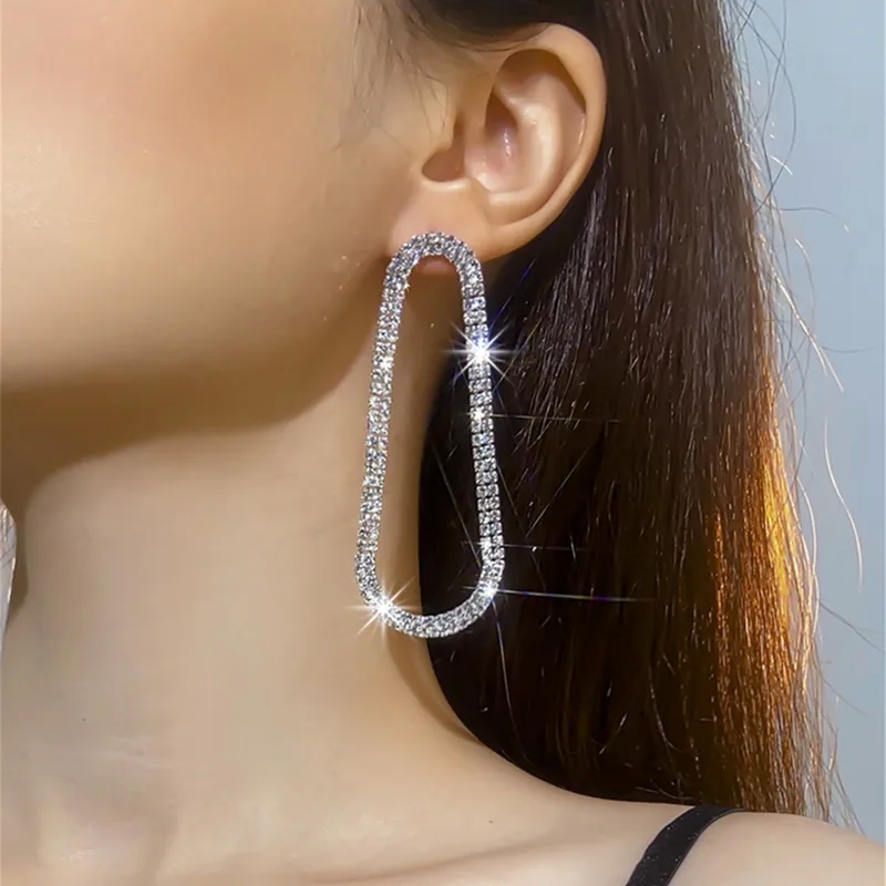 fine jewelry lab etsy "Luxury Glam Weatherproof Geometric Rhinestone howard's fine jewelry Drop Earrings – Wholesale Pair" passion fine jewelry