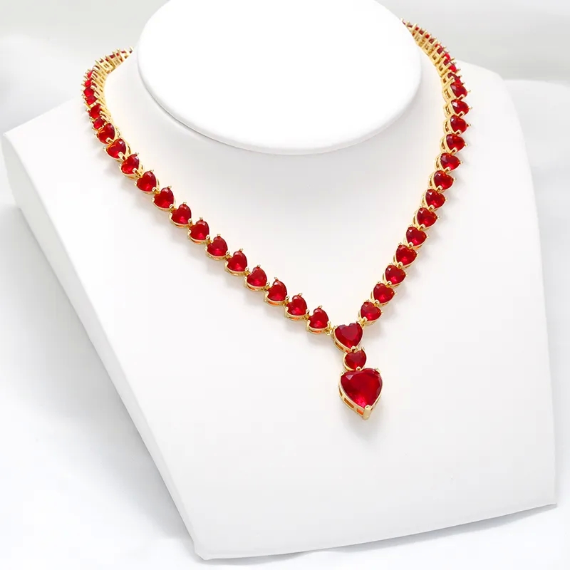 fine jewelry men "Boho-Inspired Lightweight Handcrafted 18k Gold Plated Heart Zircon Copper Inlay Bracelet & Necklace fine jewelry Set" okay fine jewelry