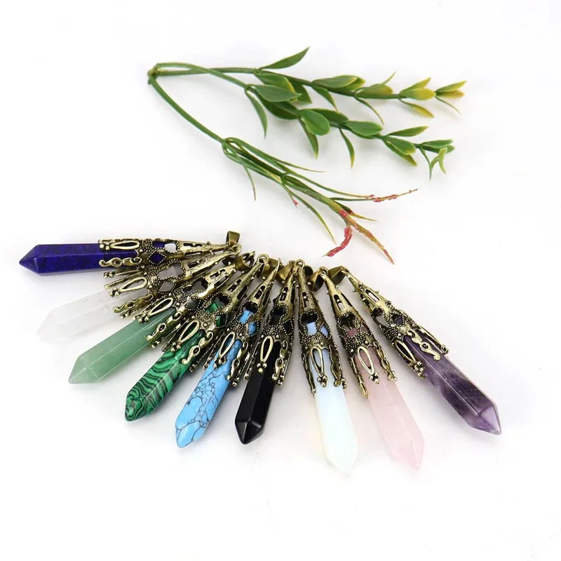 fine jewelry thailand "Wholesale Bohemian Ethical Hexagon Agate Pendant chanel fine jewelry Necklace – Timeless Crystal Prism Long Necklace in Bulk" fine jewelry miami