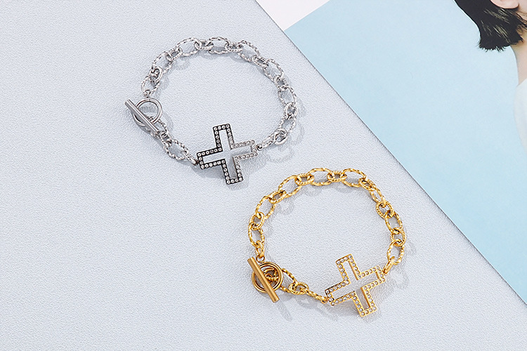 fine jewelry trends Eco-Chic Recycled Titanium Steel 18K fine jewelry evil eye Gold Plated Non-Toxic Artsy Letter Bracelets – Wholesale Bulk fine jewelry miami