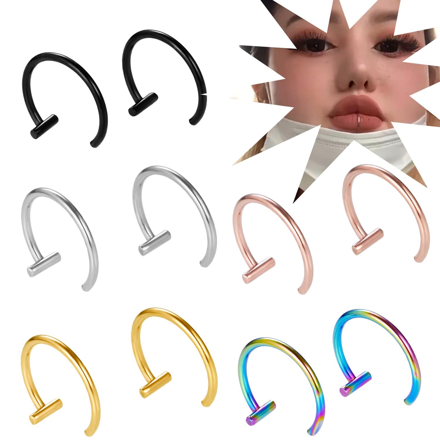 fine jewelry uk Luxury Artisan C-Shape Stainless pattons fine jewelry Steel Plated Lip Ring – Exclusively Crafted Sleek Design kerns fine jewelry burlingame ca 94010
