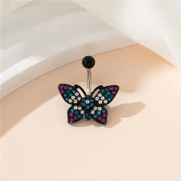 fine / quality jewellery retailers "Eco-Chic Recycled Alloy Belly Ring: Minimalist Gothic Butterfly Design baxter's fine jewelry Skin-Friendly Elegance" fine jewelry on amazon