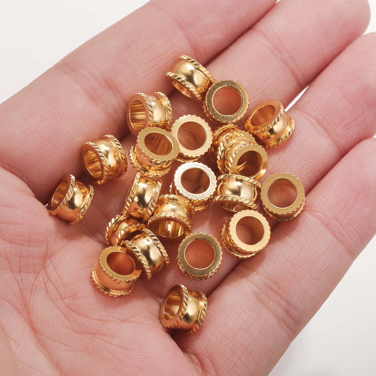 gold for jewelry making Wholesale 20 PCS 5.5*5mm 304 jewelry making organizer box Stainless Steel Gold Plated Jewelry Findings for Formal & Bohemian Designs making zenyte jewelry for profit