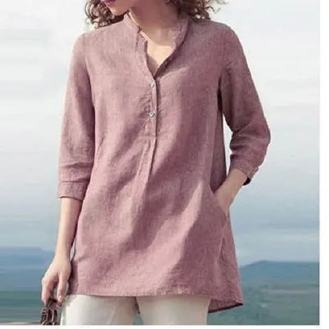 gothic women's clothing "Exclusive Non-Toxic Women's 3/4 Sleeve Casual Blouse – Limited-Time online women's clothing boutique Solid Color Wholesale" women's clothing logo