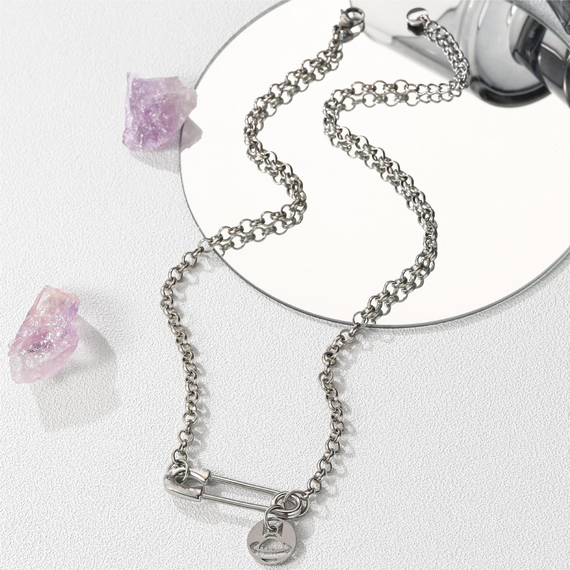 gucci men's jewelry Handmade men's jewelry affordable Minimalist Boho Chic Titanium Steel Pendant Necklace – Modern Bespoke Punk-Inspired Women's Jewelry men's quality jewelry