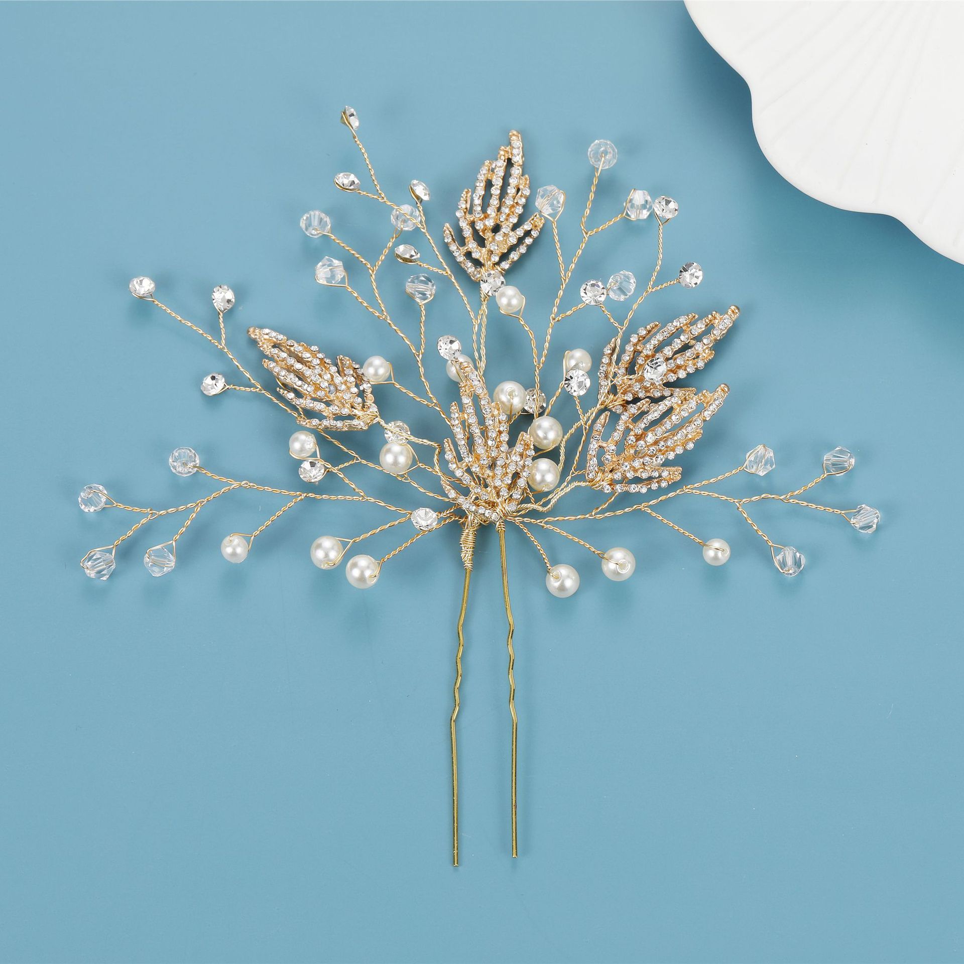 hair accessories kit Handmade Boho Chic Golden Diamond Alloy U-Shaped Hairpin – walmart hair accessories Genuine Bespoke Bridal Hair Accessory hair accessories zirconia