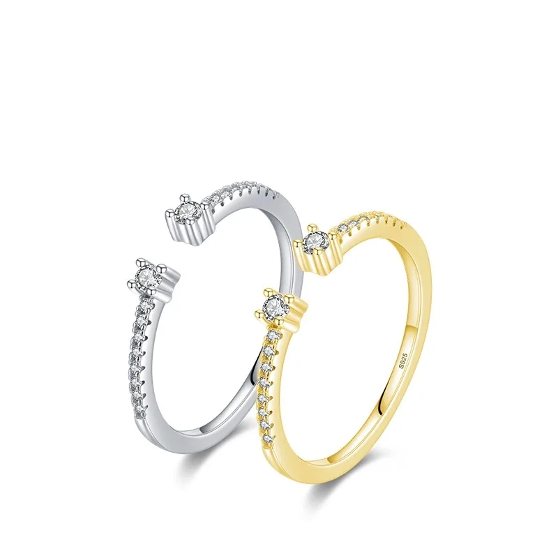 high end gold jewellery "Ethically Sourced S925 gucci high end jewelry Sterling Silver Romantic Diamond Row Tail Ring – Vibrant Korean-Inspired Design" high end jewelry