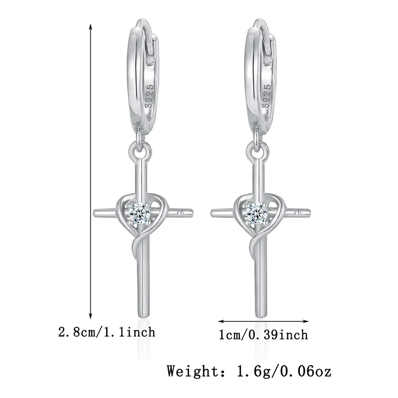 high end jewelry auctions "Unisex Retro Custom-Fit Moissanite high end unisex jewelry Cross Drop Earrings – Ethically Sourced Affordable Luxury" high end jewelry engagement rings
