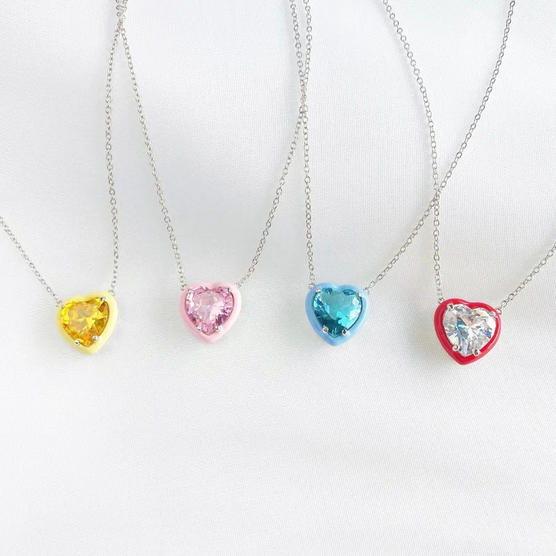high end jewelry clover Exclusive Limited Edition 925 high end jewelry suppliers Sterling Silver Rhinestone Heart Pendant Necklace – Scratch-Resistant Feminine Classic Design best place to sell high end jewelry